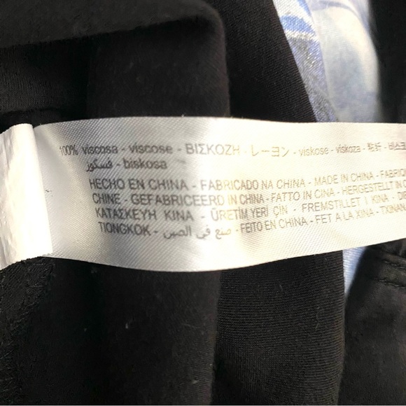 Zara Jet Black Satin Effects Button Up Shirt With Slits On Sides Women’s Sz M - Picture 4 of 7